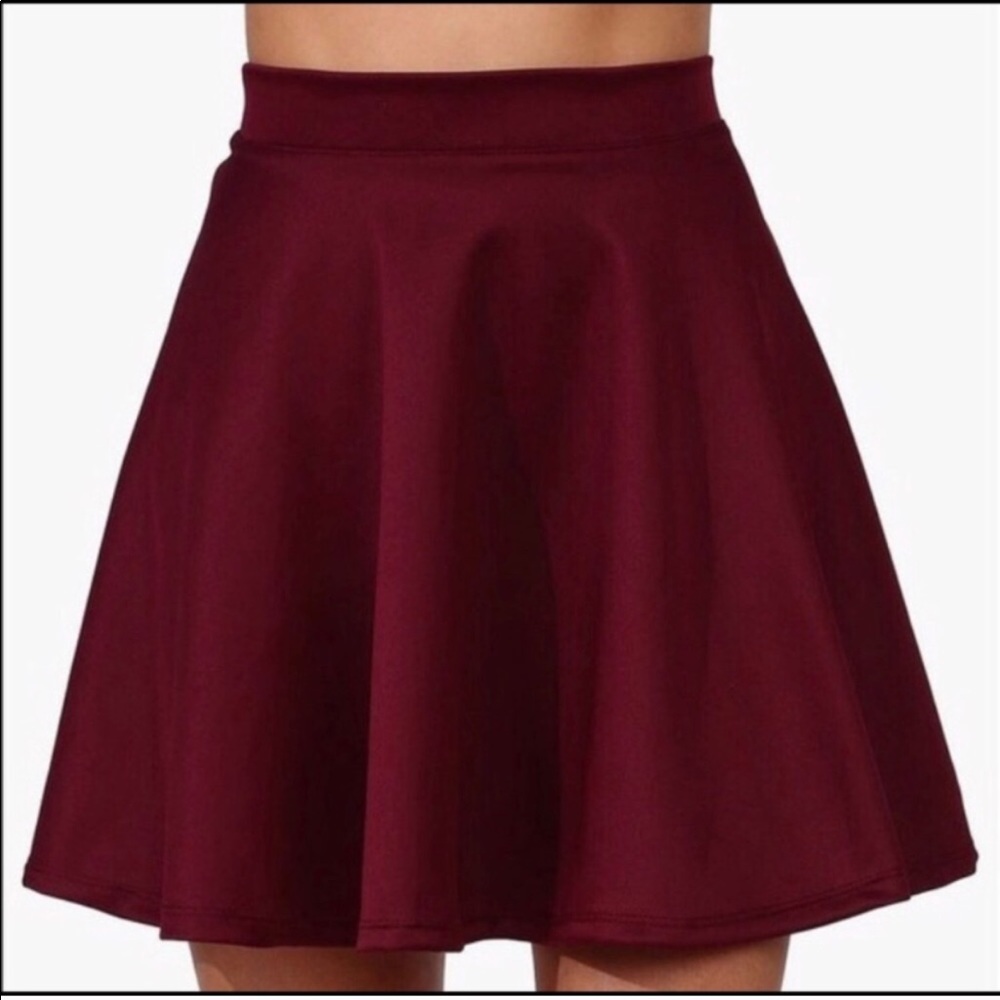 Darker Maroon Skater Skirt
